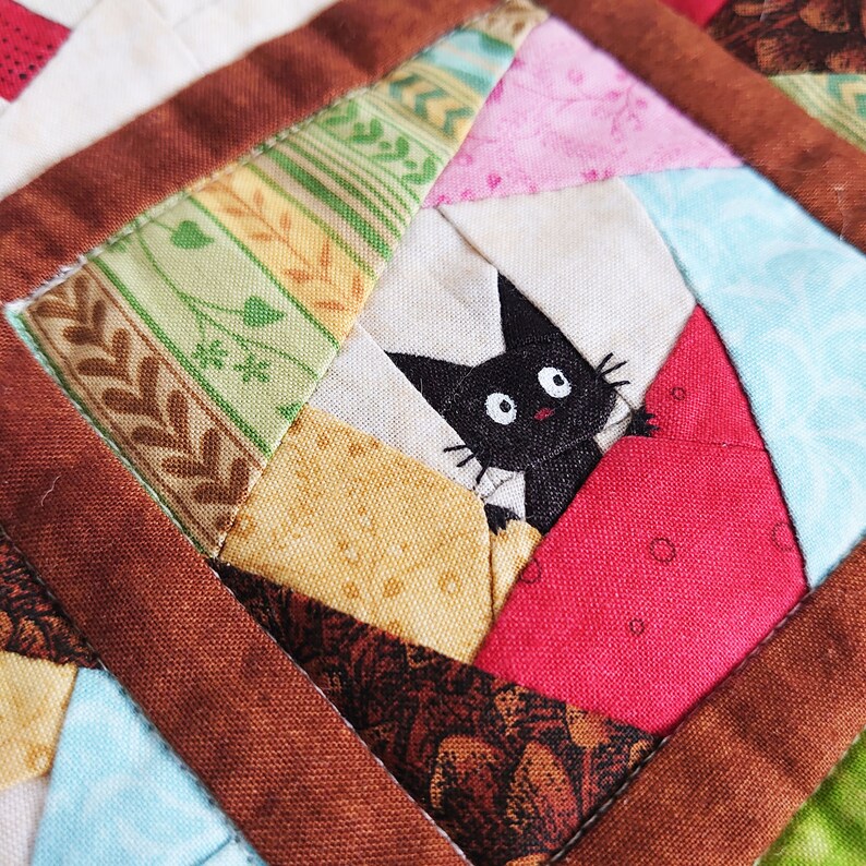 jiji cute cat quilt block animal quilt block pieced quilt