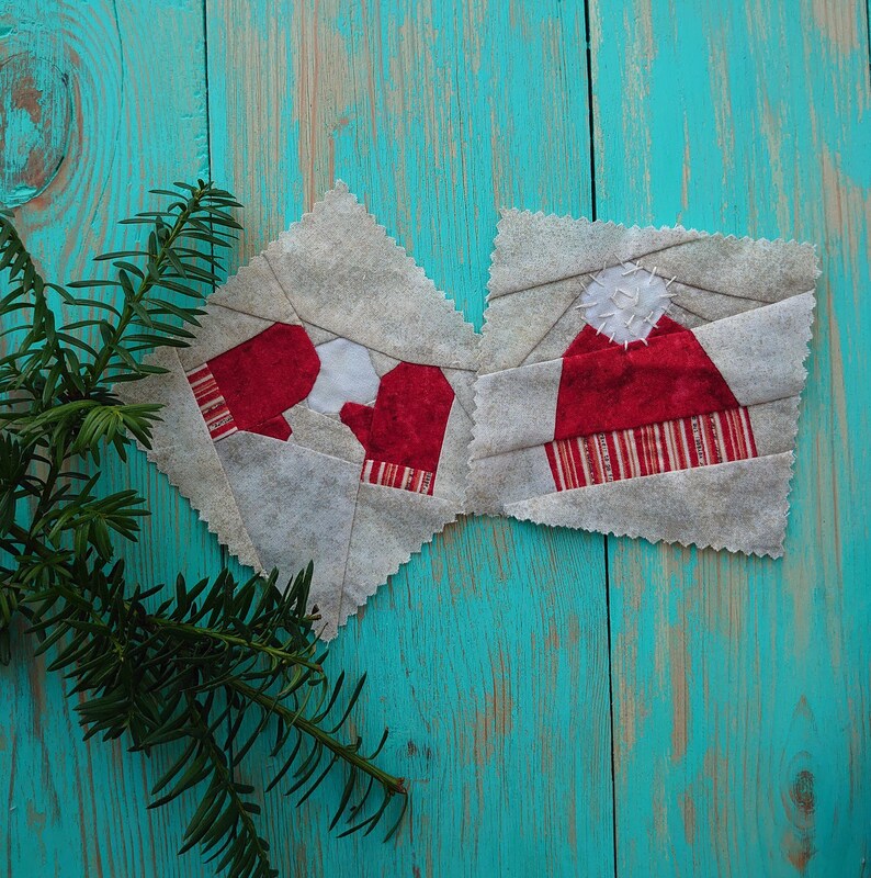 Santa Quilt Blocks Winter Quilt Blocks Christmas Quilt Etsy