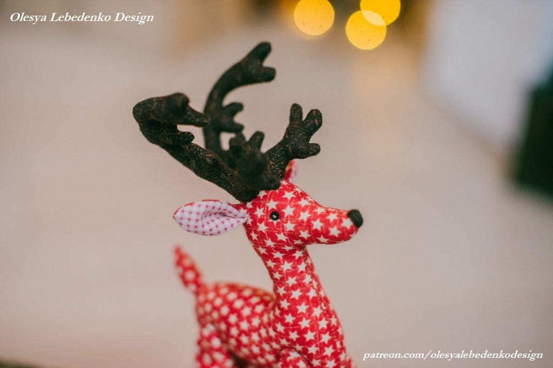Reindeer Sewing Pattern Stuffed Deer PDF Sewing Tutorial - Etsy Canada