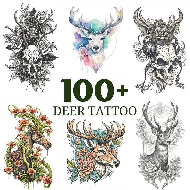 100+ Deer Tattoo Design Collection