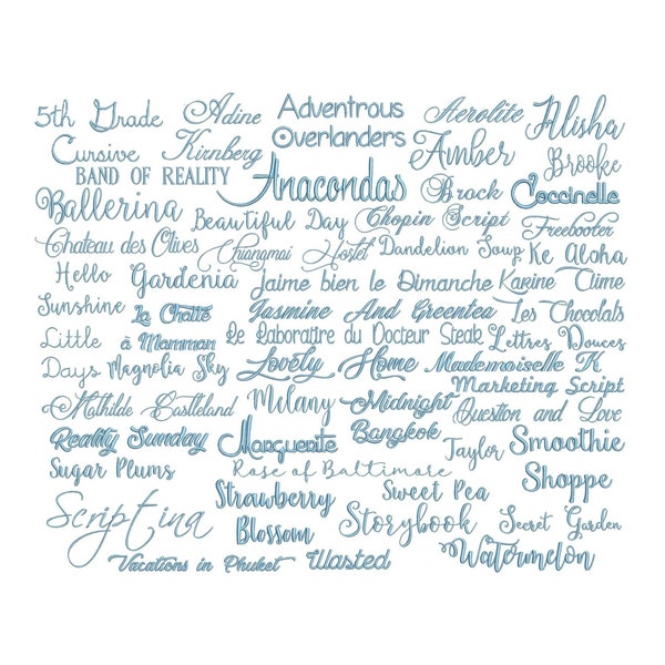 Paket 50 Schreibschrift Schriften für kommerzielle Nutzung (#P501001CU) Erst testen - später kaufen!