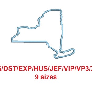 New York embroidery applique pes/dst/exp/jef/hus/vip/vp3/xxx 9 Sizes