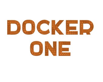 Docker One embroidery font formats dst, exp, pes, jef and xxx, Sizes 1, 1.5 and 2 inches, instant download