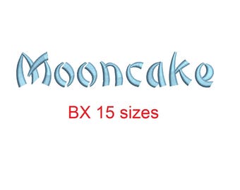 Mooncake embroidery BX font Sizes 0.25 (1/4), 0.50 (1/2), 1, 1.5, 2, 2.5, 3, 3.5, 4, 4.5, 5, 5.5, 6, 6.5, and 7 inches