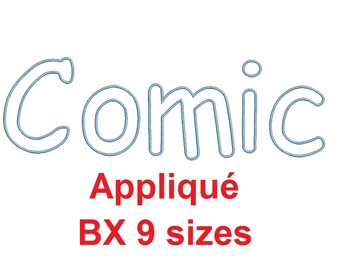 Comic Applique BX font 9 sizes