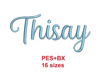 Thisay embroidery font formats PES+BX 16 sizes French and English alphabet with commercial license (SNA)