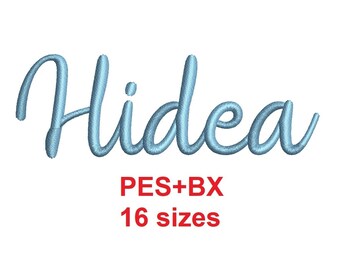 Hidea embroidery font formats PES+BX 16 sizes French and English alphabet with commercial license (SNA)