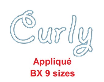 Curly Applique BX font 9 sizes