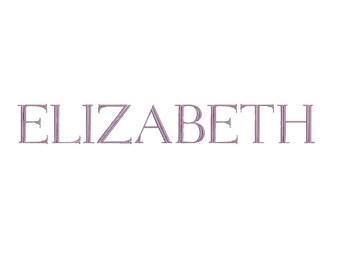 Elizabeth embroidery font formats dst, exp, pes, jef and xxx, Sizes 1, 1.5 and 2 inches, instant download