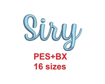 Siry embroidery font formats PES+BX 16 sizes French and English alphabet with commercial license (SNA)