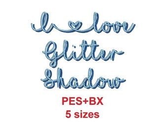 I Love Glitter Font Etsy