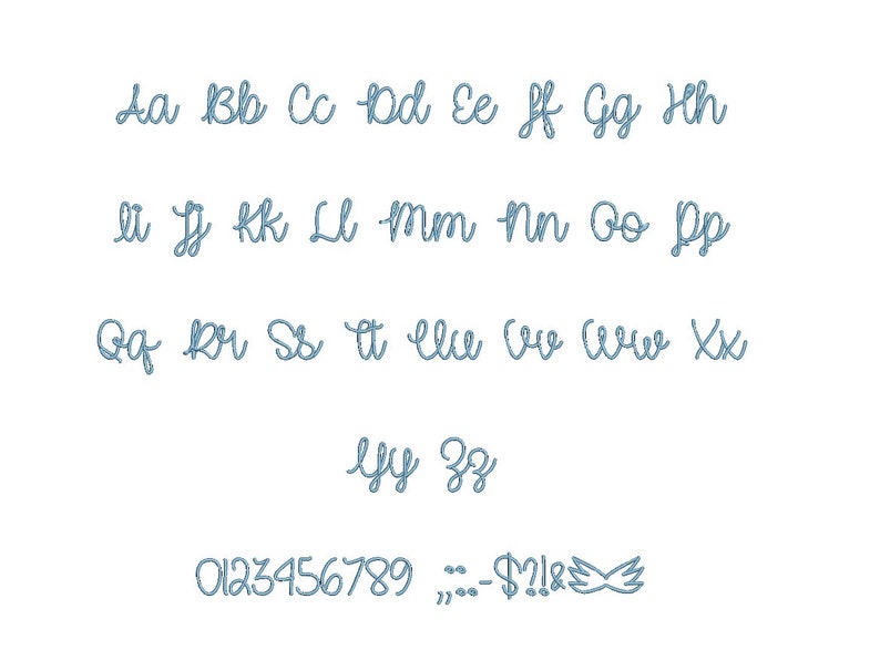 Unicorn Sparkles Embroidery BX Font Sizes 0.25 1/4 0.50 Etsy