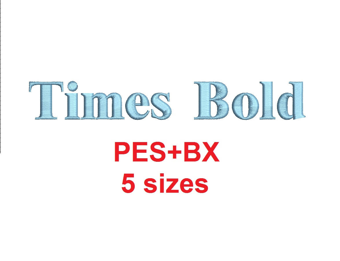 Times bold embroidery font formats bx (which converts to… embroidery font sample