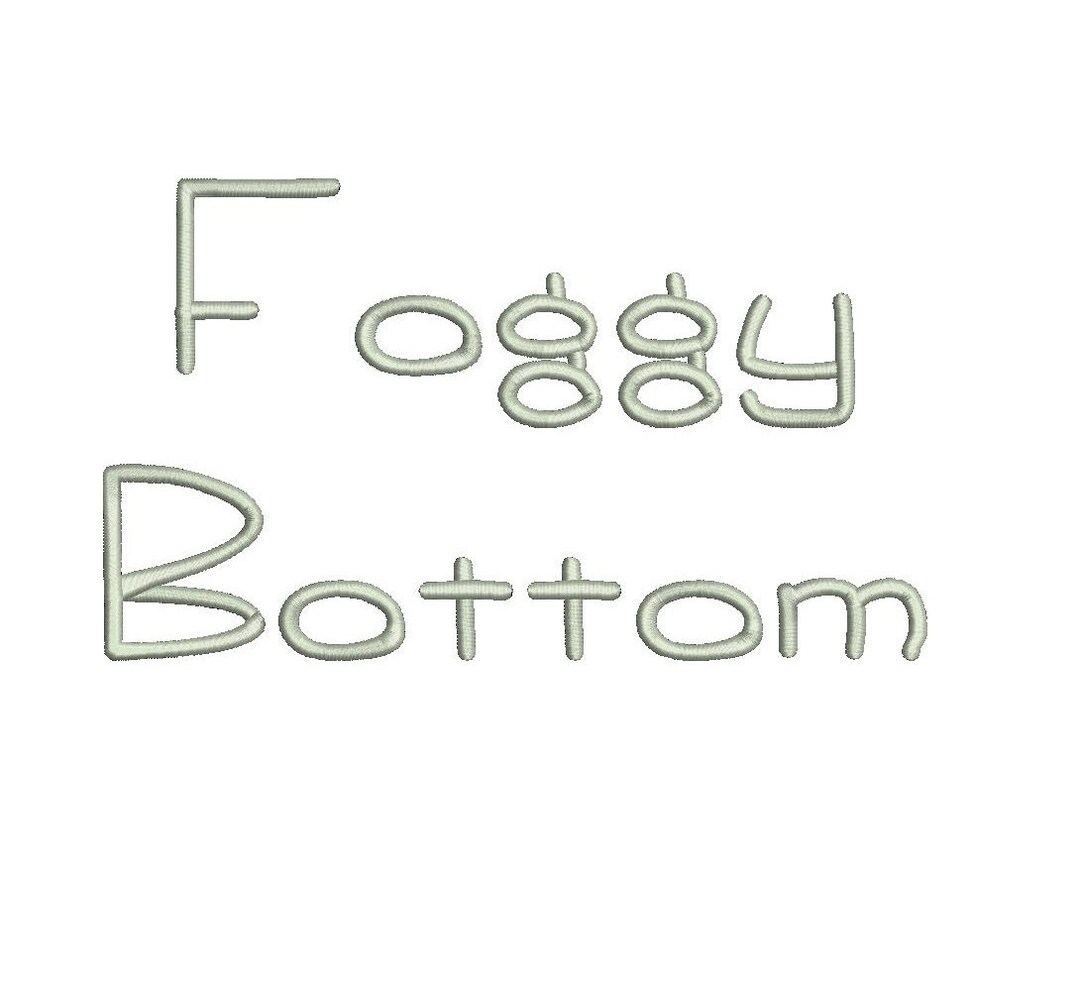 Foggy Bottom Embroidery Font Formats Dst Exp Pes Jef and Etsy
