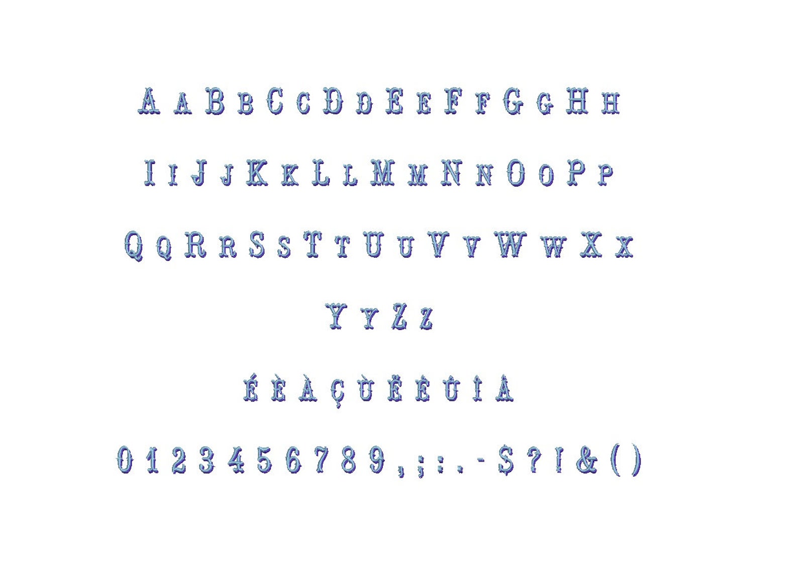 Hoedown Shadow 2 Colors Embroidery Font Formats PES+BX 5 Sizes - Etsy