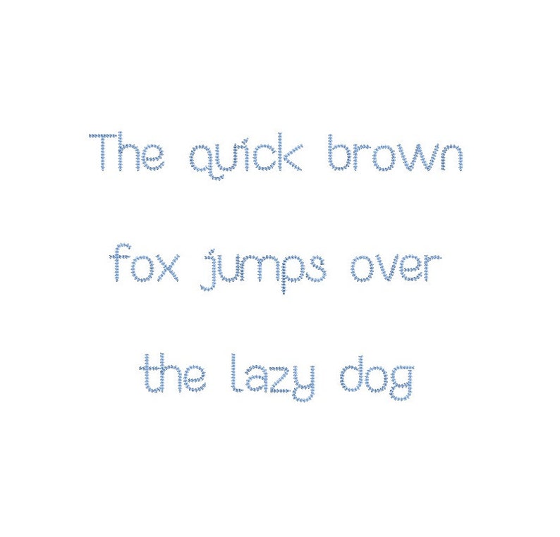 Yaahowu Thin Chain Stitch Machine Embroidery Font 5 Sizes Etsy