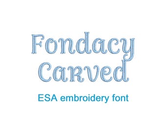 Fondacy Carved ESA embroidery font (SNAS)