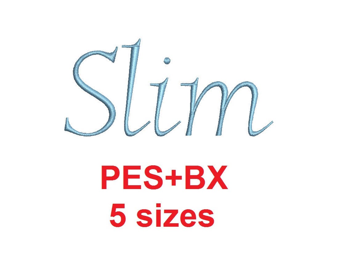 Slim Script Embroidery Font Formats Bx which Converts to 17 | Etsy