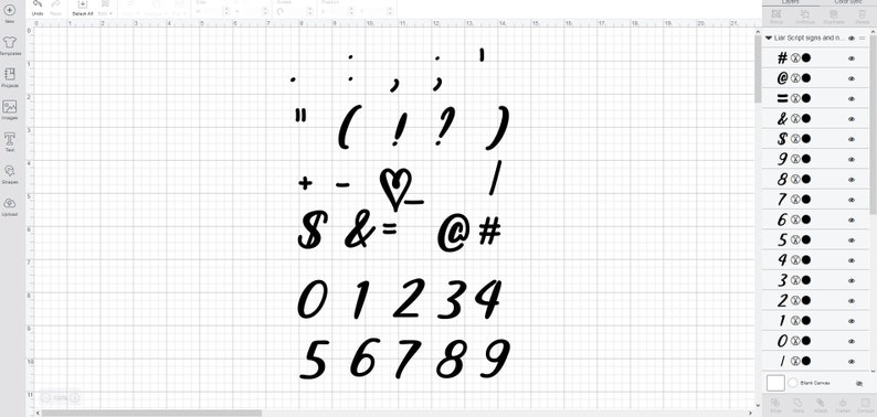 Liar Script Font Liar Script Font Svg/eps/dxf Alphabet Cutting Files (MHA) - Etsy