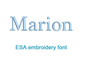 Marion Regular ESA embroidery font RLA
