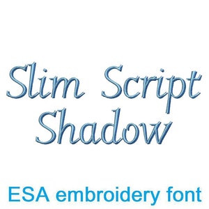 Slim Script Shadow ESA font