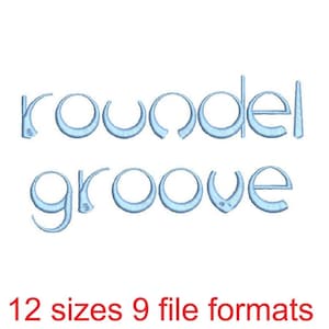 Roundel Groove Embroidery Font - 12 Sizes and 9 File Formats - Etsy