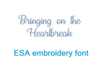 Czcionka do haftu Bringing On The Heartbeat ESA z licencją komercyjną (MHA)