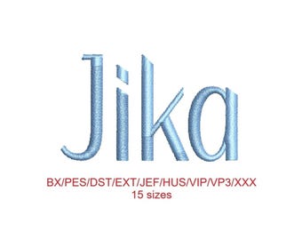 Jika embroidery font 15 sizes 9 file formats (SNAS)