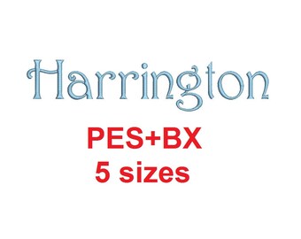 Harrington Embroidery Font: BX + PES Formats (Digital Download)
