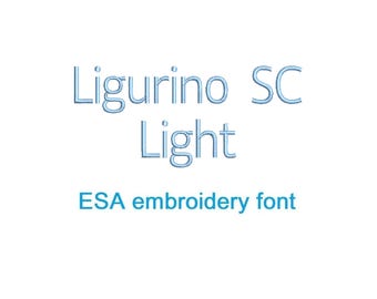 Ligurino Semi Condensed Light ESA embroidery font RLA
