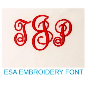 Vine Monogram 3D Puff Foam ESA Font mit einfachen 10 Schritten, PDF-Tutorial inklusive