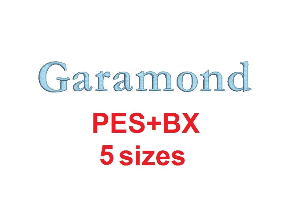 Garamond Embroidery Font embroidery font sample