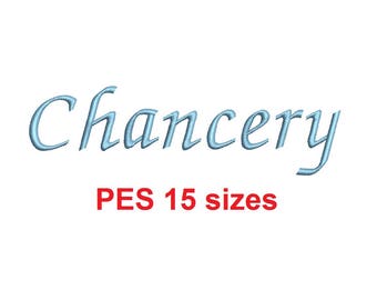 Chancery embroidery font PES format 15 Sizes instant download