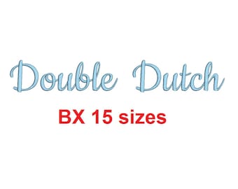 Double Dutch Embroidery Font, BX Format (Digital Download)