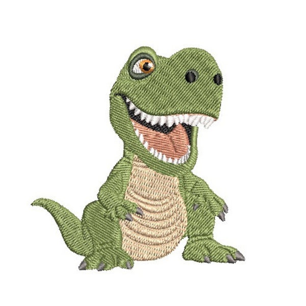 T-Rex embroidery designs (file formats in pes, vp3, vip, xxx, hus, exp, dst, jef)