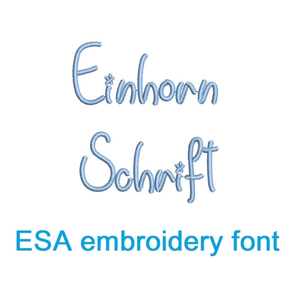 Einhorn Schrift ESA embroidery font with commercial license   (MHA)