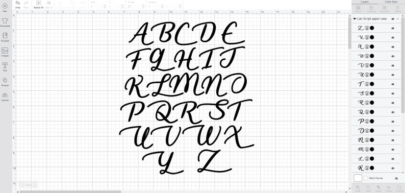 Liar Script Font Liar Script Font Svg/eps/dxf Alphabet Cutting Files (MHA) - Etsy