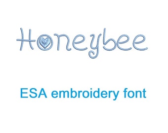 Honeybee ESA embroidery font with commercial license   (MHA)