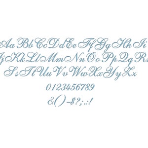 Giullia Script embroidery font formats PESBX 16 sizes image 2