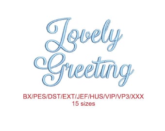 Lovely Greeting embroidery font with commercial license (MHA)