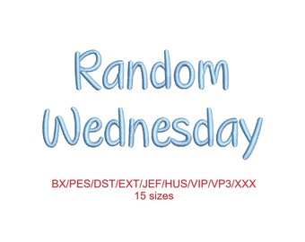 Random Wednesday embroidery font with commercial license (MHA)