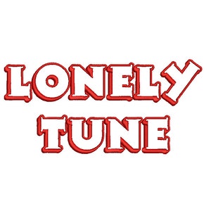 Lonely Tunes embroidery font formats bx, dst, exp, pes, jef and xxx, Sizes 1, 1.5 and 2 inches, instant download
