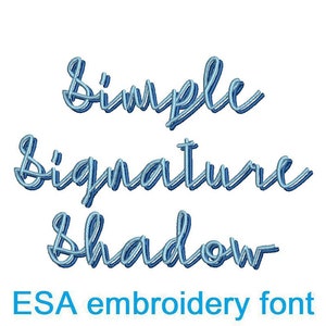 Simple Signature Shadow ESA font