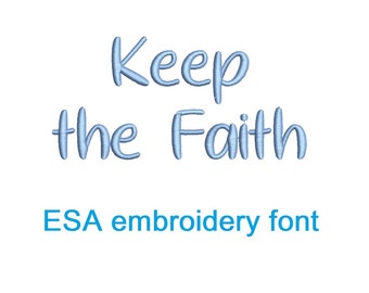 Keep The Faith ESA-borduurlettertype met commerciële licentie (MHA)