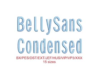 BellySans embroidery font with commercial license