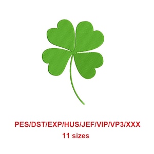 Green Clover silhouette machine embroidery hand made design instant download