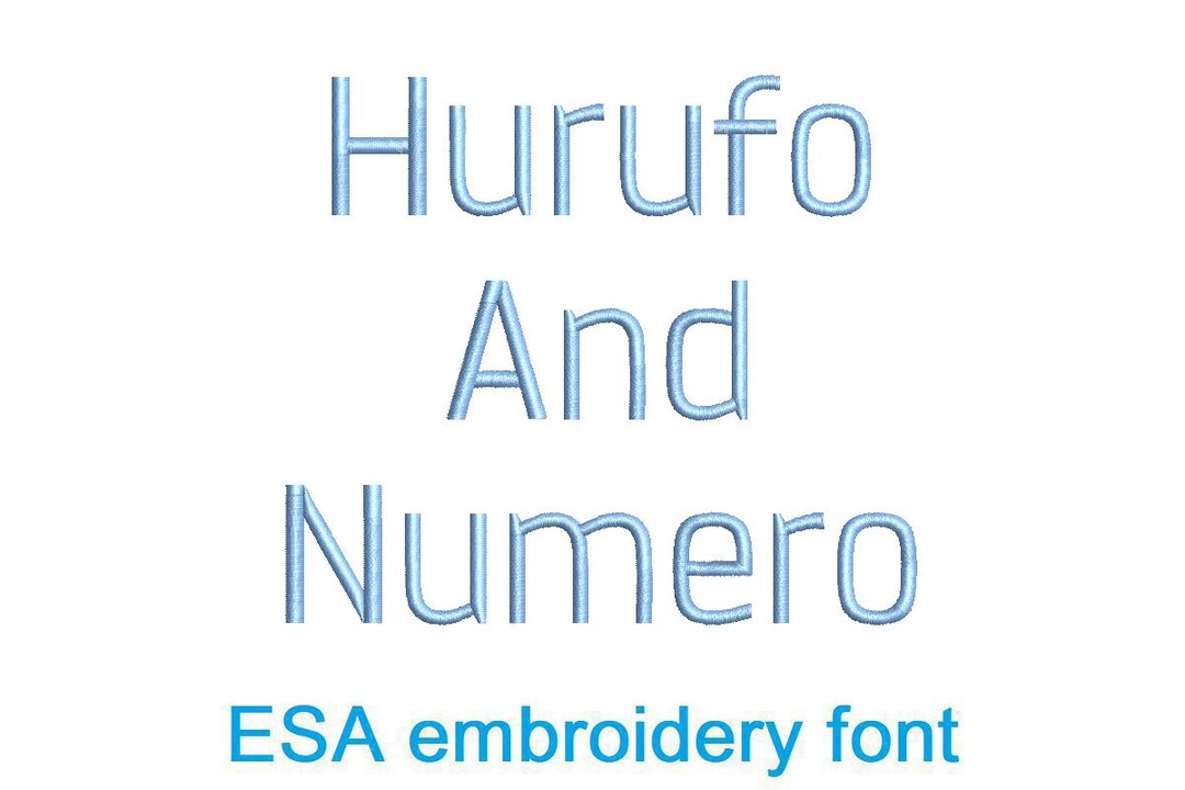 Hurufo and Numero ESA Embroidery Font With Commercial License (SNAS) - Etsy
