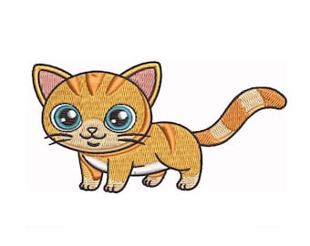 Archivo de máquina de bordar con un lindo gatito