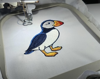 Atlantic Puffin Embroidery Design