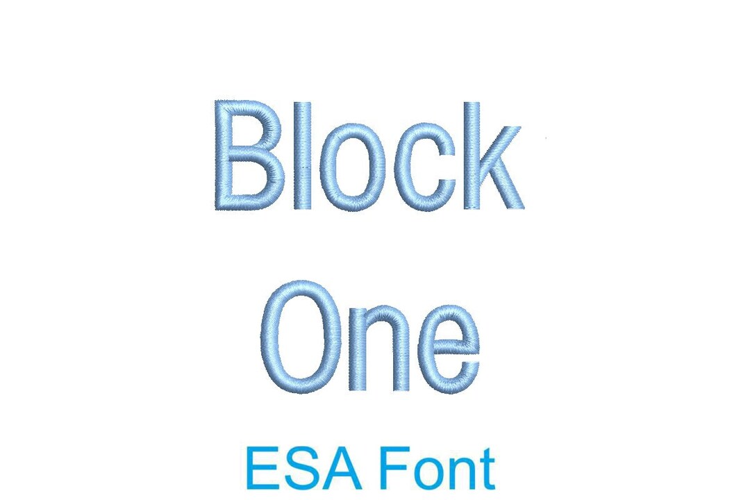 Esa Rounded Block Block One ESA Embroidery Font - Etsy